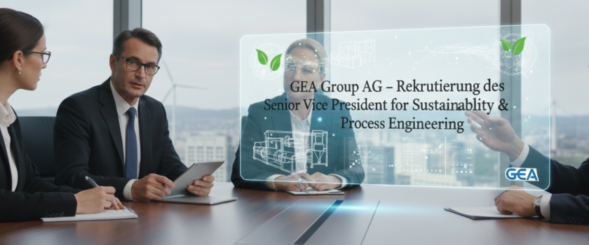 GEA Group AG – Rekrutierung des Senior Vice President for Sustainability & Process Engineering GEA Group AG – Rekrutierung des Senior Vice President for Sustainability & Process Engineering